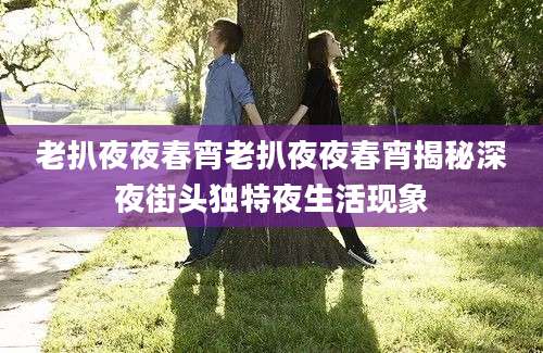 老扒夜夜春宵老扒夜夜春宵揭秘深夜街头独特夜生活现象