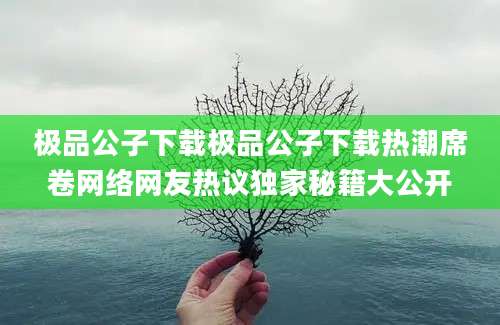极品公子下载极品公子下载热潮席卷网络网友热议独家秘籍大公开