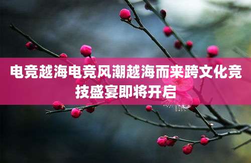 电竞越海电竞风潮越海而来跨文化竞技盛宴即将开启