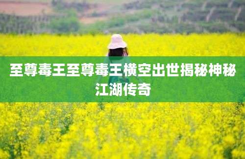 至尊毒王至尊毒王横空出世揭秘神秘江湖传奇