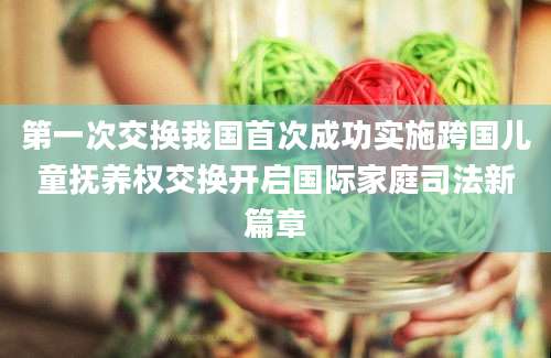 第一次交换我国首次成功实施跨国儿童抚养权交换开启国际家庭司法新篇章