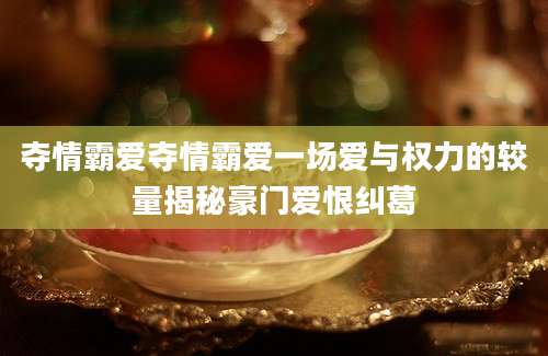 夺情霸爱夺情霸爱一场爱与权力的较量揭秘豪门爱恨纠葛
