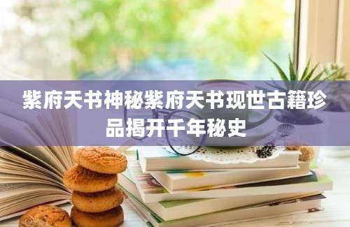紫府天书神秘紫府天书现世古籍珍品揭开千年秘史