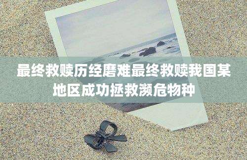 最终救赎历经磨难最终救赎我国某地区成功拯救濒危物种