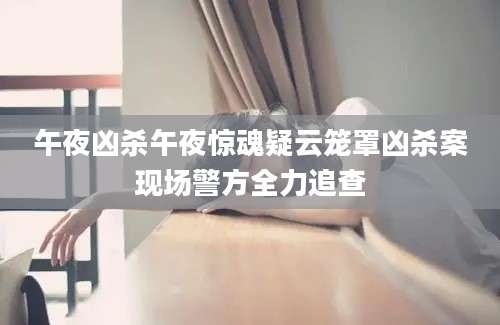 午夜凶杀午夜惊魂疑云笼罩凶杀案现场警方全力追查