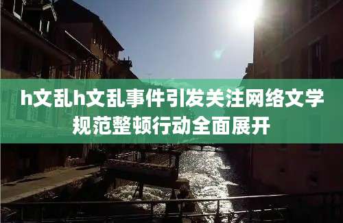 h文乱h文乱事件引发关注网络文学规范整顿行动全面展开