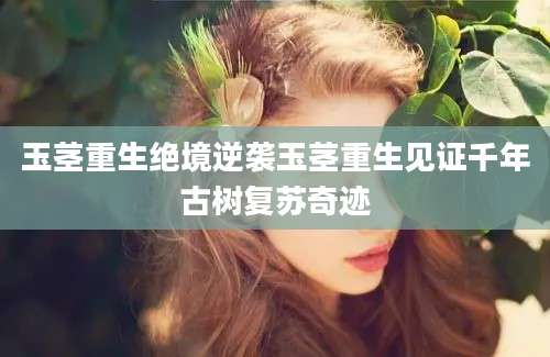 玉茎重生绝境逆袭玉茎重生见证千年古树复苏奇迹