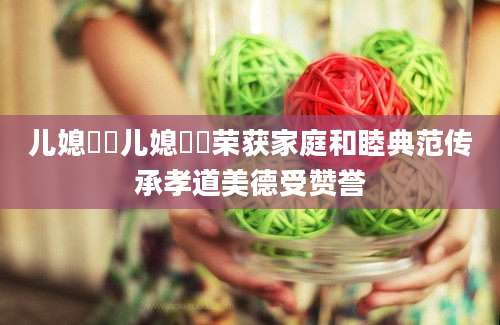 儿媳玥玥儿媳玥玥荣获家庭和睦典范传承孝道美德受赞誉