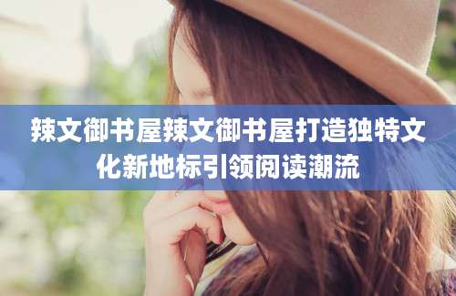 辣文御书屋辣文御书屋打造独特文化新地标引领阅读潮流