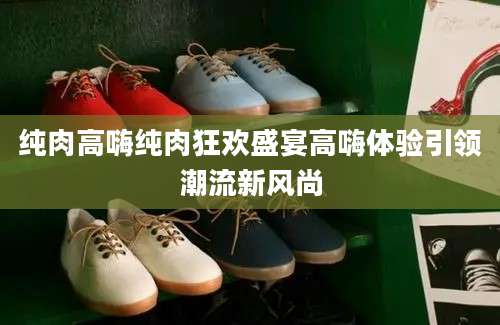 纯肉高嗨纯肉狂欢盛宴高嗨体验引领潮流新风尚