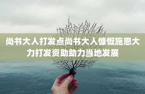 尚书大人打发点尚书大人慷慨施恩大力打发资助助力当地发展