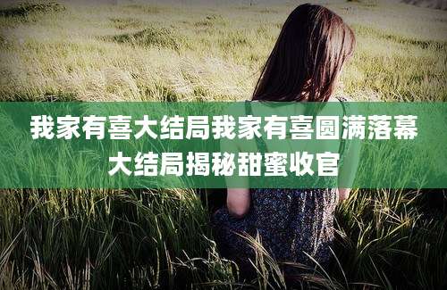 我家有喜大结局我家有喜圆满落幕大结局揭秘甜蜜收官