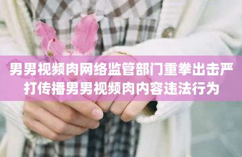 男男视频肉网络监管部门重拳出击严打传播男男视频肉内容违法行为