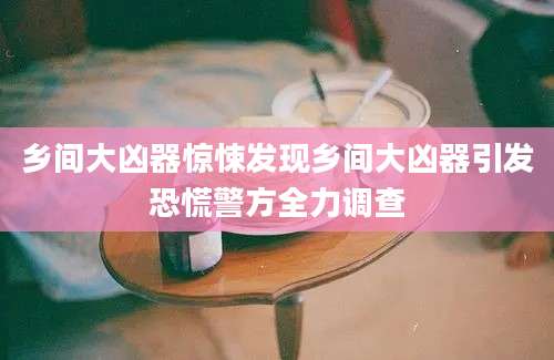乡间大凶器惊悚发现乡间大凶器引发恐慌警方全力调查