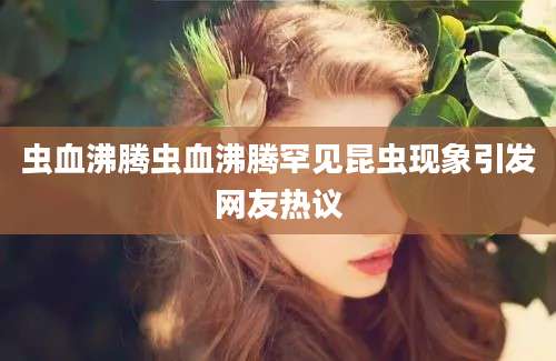 虫血沸腾虫血沸腾罕见昆虫现象引发网友热议