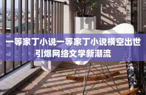 一等家丁小说一等家丁小说横空出世引爆网络文学新潮流