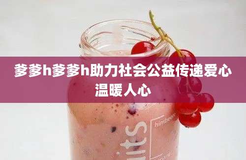 爹爹h爹爹h助力社会公益传递爱心温暖人心