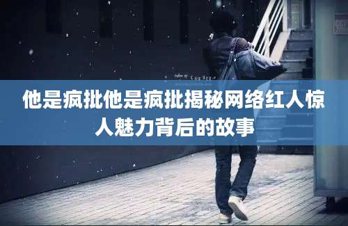 他是疯批他是疯批揭秘网络红人惊人魅力背后的故事