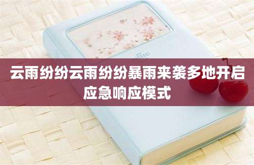 云雨纷纷云雨纷纷暴雨来袭多地开启应急响应模式