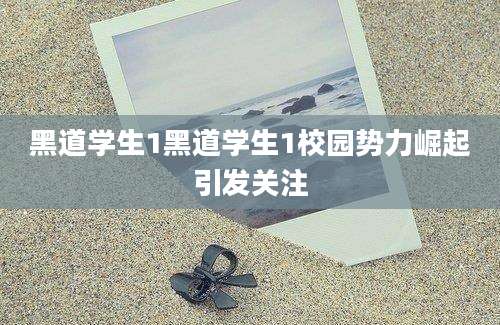 黑道学生1黑道学生1校园势力崛起引发关注