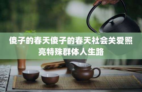 傻子的春天傻子的春天社会关爱照亮特殊群体人生路