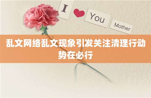 乱文网络乱文现象引发关注清理行动势在必行