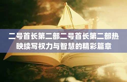 二号首长第二部二号首长第二部热映续写权力与智慧的精彩篇章