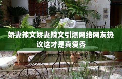 娇妻辣文娇妻辣文引爆网络网友热议这才是真爱秀