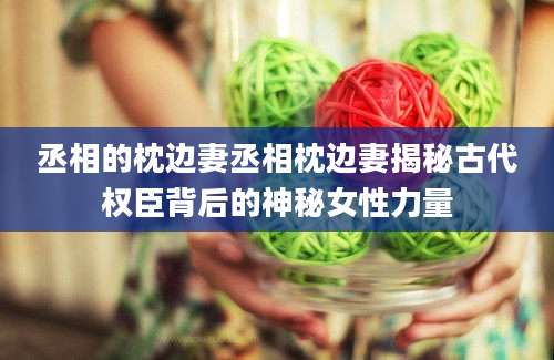 丞相的枕边妻丞相枕边妻揭秘古代权臣背后的神秘女性力量