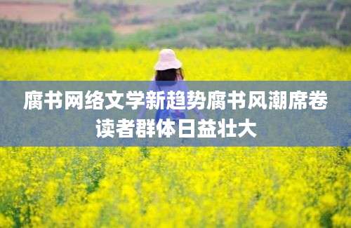 腐书网络文学新趋势腐书风潮席卷读者群体日益壮大
