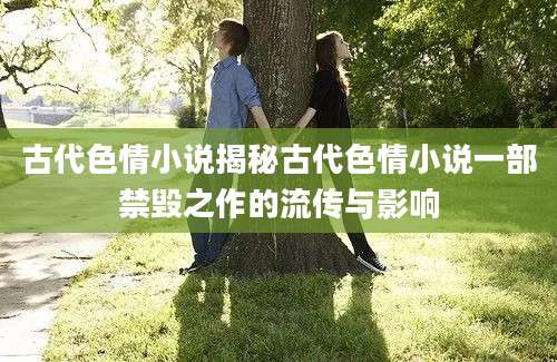 古代色情小说揭秘古代色情小说一部禁毁之作的流传与影响