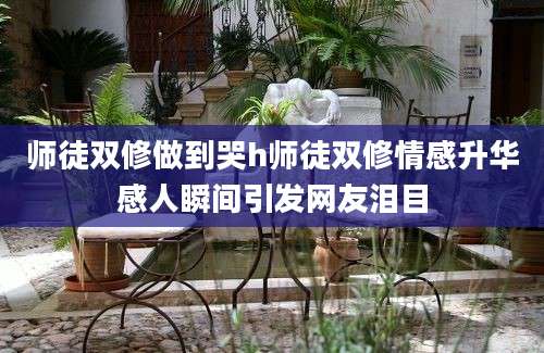 师徒双修做到哭h师徒双修情感升华感人瞬间引发网友泪目