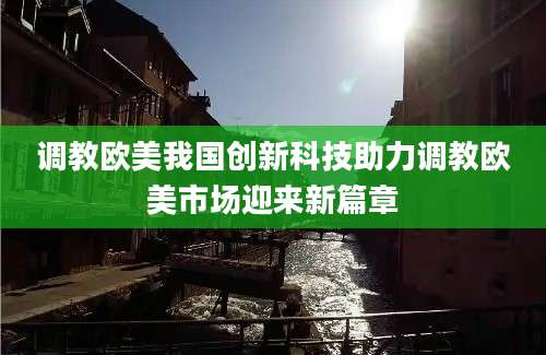 调教欧美我国创新科技助力调教欧美市场迎来新篇章