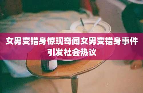 女男变错身惊现奇闻女男变错身事件引发社会热议