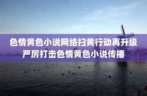 色情黄色小说网络扫黄行动再升级严厉打击色情黄色小说传播