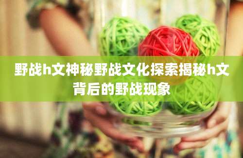 野战h文神秘野战文化探索揭秘h文背后的野战现象