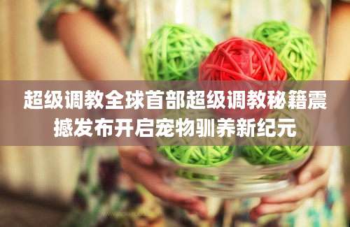 超级调教全球首部超级调教秘籍震撼发布开启宠物驯养新纪元