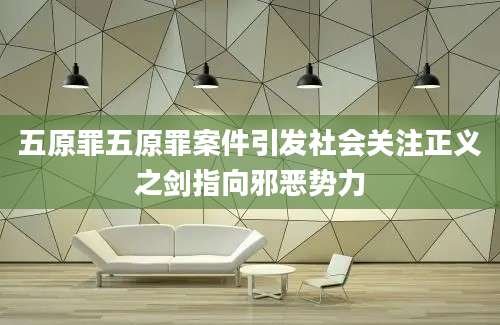 五原罪五原罪案件引发社会关注正义之剑指向邪恶势力