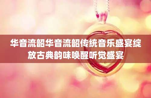 华音流韶华音流韶传统音乐盛宴绽放古典韵味唤醒听觉盛宴