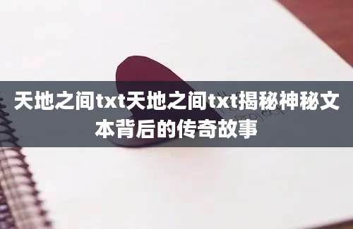 天地之间txt天地之间txt揭秘神秘文本背后的传奇故事