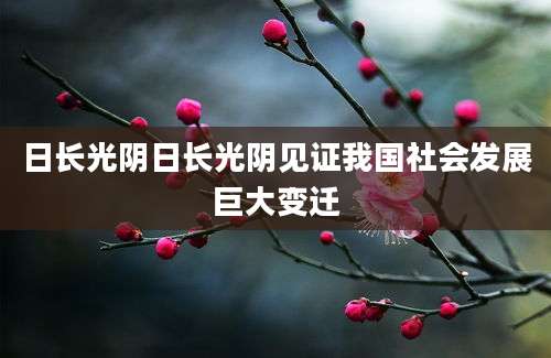 日长光阴日长光阴见证我国社会发展巨大变迁