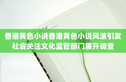 香港黄色小说香港黄色小说风波引发社会关注文化监管部门展开调查