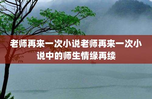 老师再来一次小说老师再来一次小说中的师生情缘再续