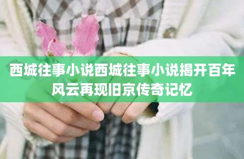 西城往事小说西城往事小说揭开百年风云再现旧京传奇记忆