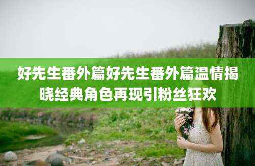 好先生番外篇好先生番外篇温情揭晓经典角色再现引粉丝狂欢