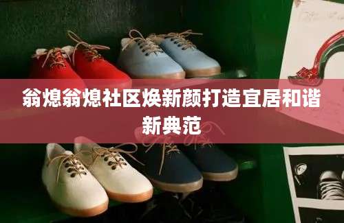 翁熄翁熄社区焕新颜打造宜居和谐新典范