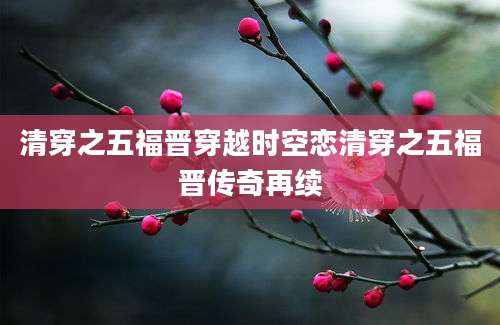 清穿之五福晋穿越时空恋清穿之五福晋传奇再续