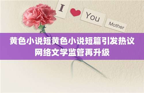 黄色小说短黄色小说短篇引发热议网络文学监管再升级