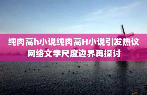 纯肉高h小说纯肉高H小说引发热议网络文学尺度边界再探讨