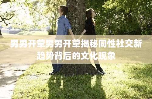 男男开荤男男开荤揭秘同性社交新趋势背后的文化现象